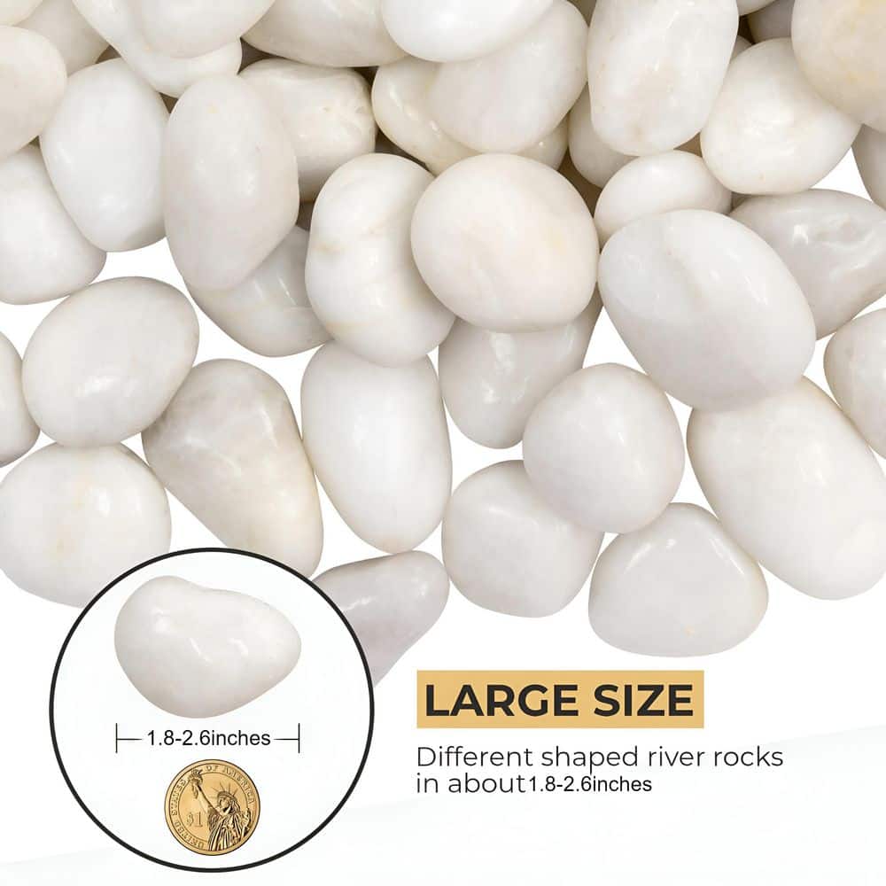 38 lbs White Decorative Garden Stone Outdoor Landscaping, Walkways