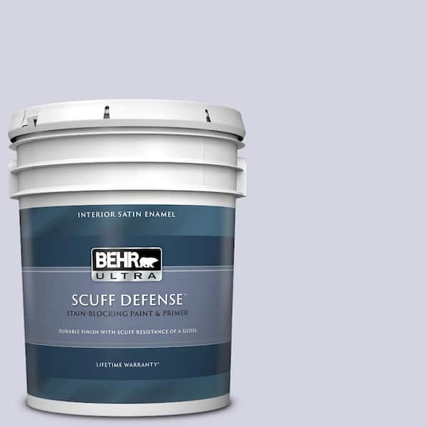 BEHR ULTRA 5 gal. #630E-2 Purple Veil Extra Durable Satin Enamel Interior Paint & Primer