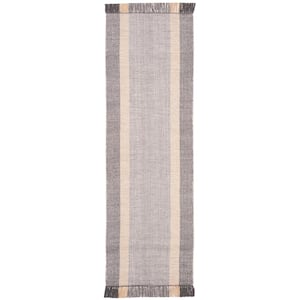 Montauk Mustard/Gray 2 ft. x 7 ft. Striped Runner Rug