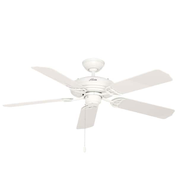 Indoor Outdoor White Ceiling Fan 53054, Hunter Outdoor Ceiling Fan Replacement Blades