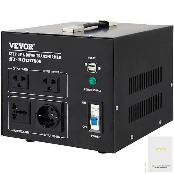 VEVOR Step Up Down Transformer Voltage Converter 2100-Watt 240-Volt to 110-oltV 1103-Volt to 240-Volt US-UK