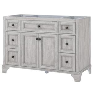 Ellery 49.125 in. W x 22.125 in. D x 32 in. H Bath Vanity Cabinet without Top in Vintage Grey