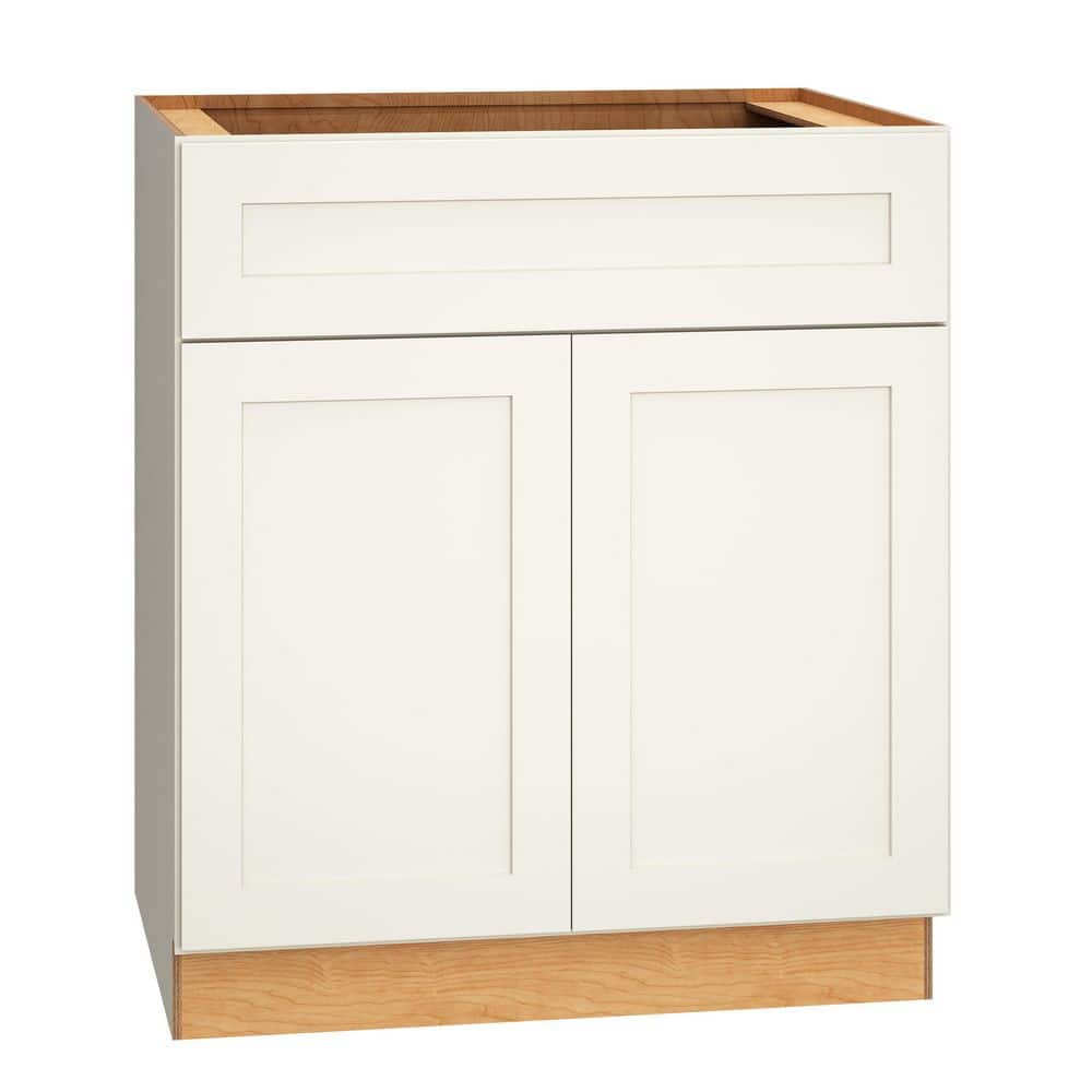 QuickShip Cottage 30 in. W x 24 in. D x 34.5 in. H Assembled Plywood Shaker Base Kitchen Cabinet in White price history on PriceWatchPro