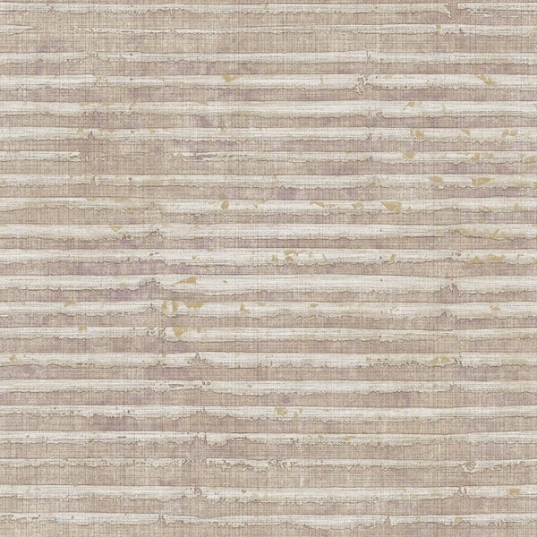 Unbranded Light Brown/Beige Italian Texture 2-Horizontal Stripe Texture Vinyl on Non-Woven Non-Pasted Wallpaper(Covers57.75 sq.ft)