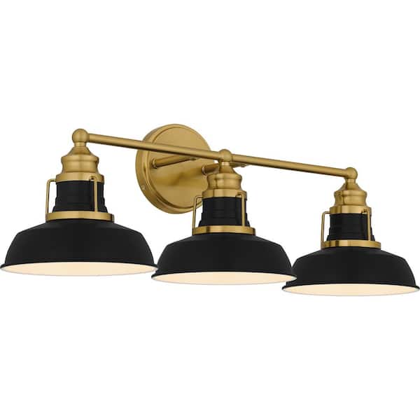 Quoizel Huxley 25.5 in. 3-Light Aged Brass Vanity Light