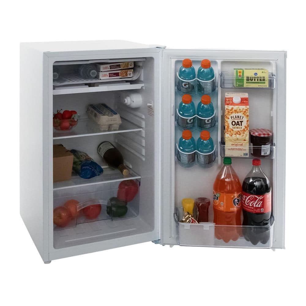 Compact White Energy Star Mini Fridge with Adjustable Shelves