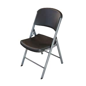 Black Plastic Seat Outdoor Safe Folding Chair (Set of 4)