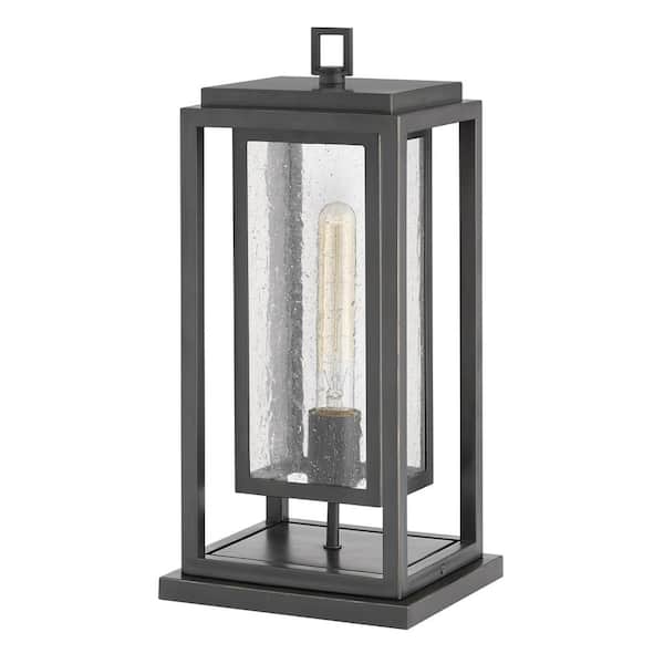 Hinkley Republic Medium Outdoor Post/Pier Mount Lantern, Oil-Rubbed Bronze