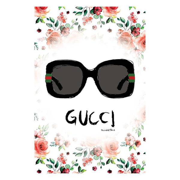 VENICE BEACH Collections Glam Sunglasses Floating in Flowers by Fairchild Paris 1-Piece Unframed Abstract Poster Art Print 20 in. x 30 in.