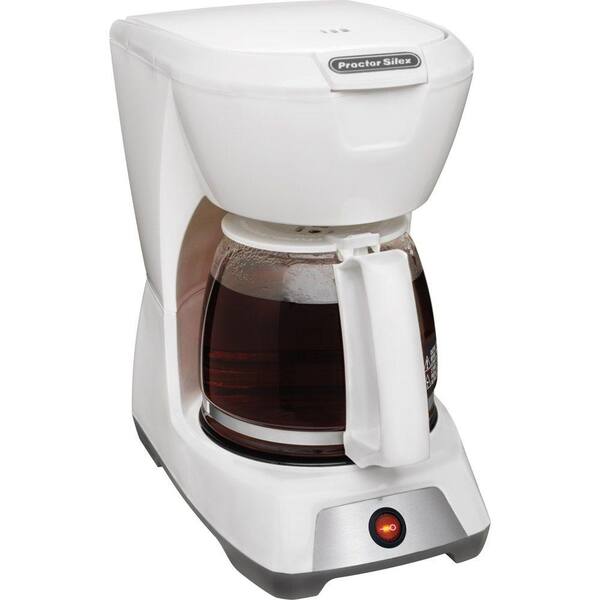 Proctor Silex 12-Cup Coffeemaker in White-DISCONTINUED