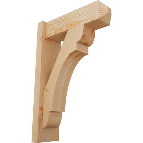 Ekena Millwork 6 in. x 24 in. x 16 in. Douglas Fir Olympic Craftsman Smooth Outlooker