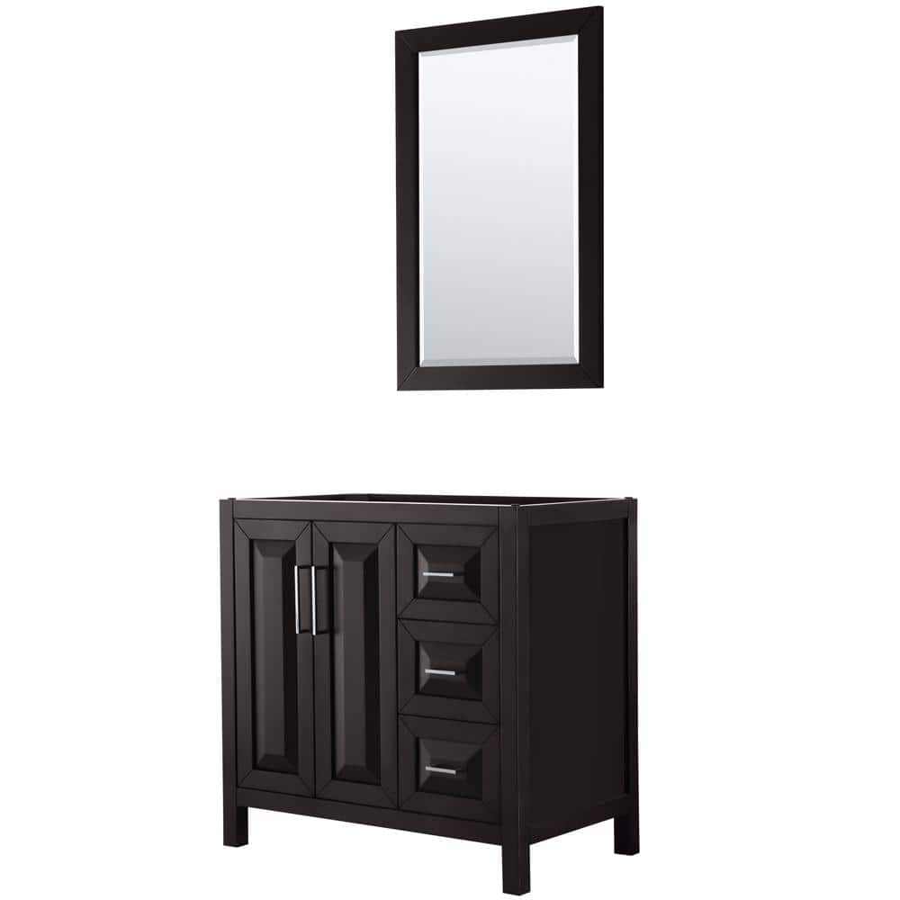 Daria 35 in. Single Bathroom Vanity Cabinet Only with 24 in. Mirror in Dark Espresso price history on PriceWatchPro