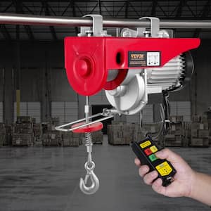 Electric Hoist 1320 lbs. Electric Wire Hoist with Wireless Remote Control, 40 ft. Single Cable Lifting Height (1150 W)