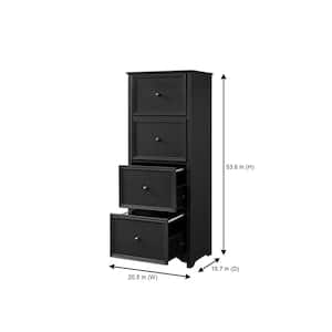 Bradstone 4 Drawer Charcoal Black File Cabinet