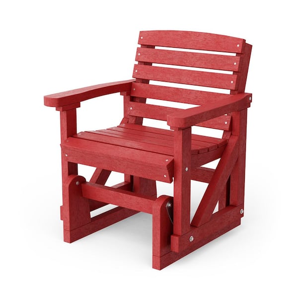 Wildridge Classic 1-Person Cardinal Red Plastic Outdoor Glider