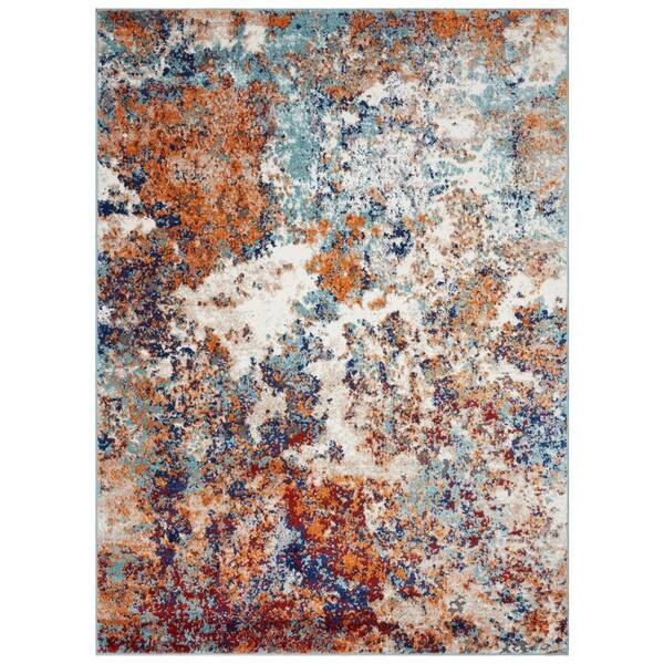 LUXE WEAVERS Beverly Collection Multi 6x9 Abstract Polypropylene Modern  Area Rug 6490 Multi 6x9 - The Home Depot