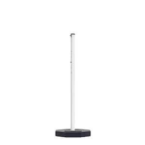 30 lbs. 60 in. White Portable Post Rubber Base Sign Stand