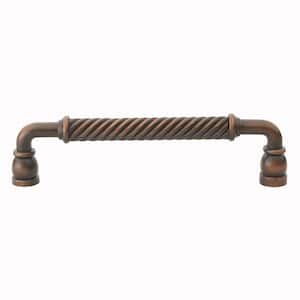 6-1/4 in. Center-to-Center Rustic Bronze Twisted Steel Dresser Drawer Pull
