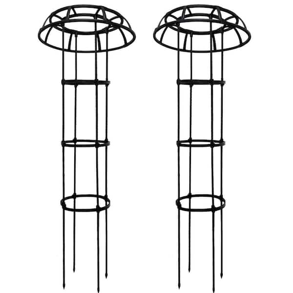 53 " Garden Trellis for Climbing Plants, Mushroom Shape Top Obelisk Plant Support