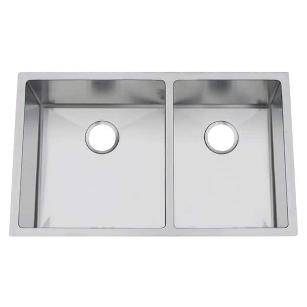 Frigidaire Professional Undermount Stainless Steel 19 in. Double Bowl 60/40 Kitchen Sink