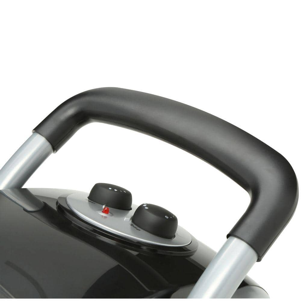 Black Ceramic Electric Utility Heater with Thermostat and Auto Shut-off