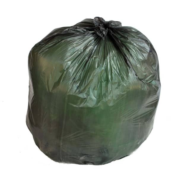 PlasticMill 24 in. W x 24 in. H 7-10 Gal. 8 Micron Black High-Density Bags (1000-Count)