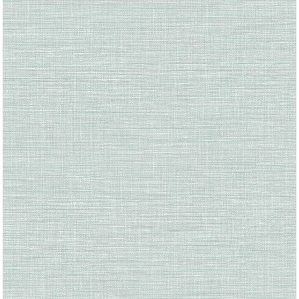 A-Street Prints Exhale Light Blue Faux Grasscloth Light Blue Wallpaper Sample