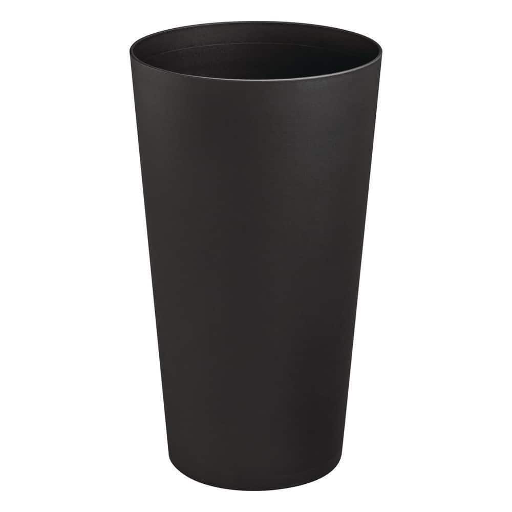 Vigoro Harmony Medium Modern Matte Black Plastic Planter (11.5 in