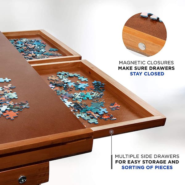 JUMBL 1000 Piece Puzzle Board, 27 in. x 35 in. Wooden Jigsaw