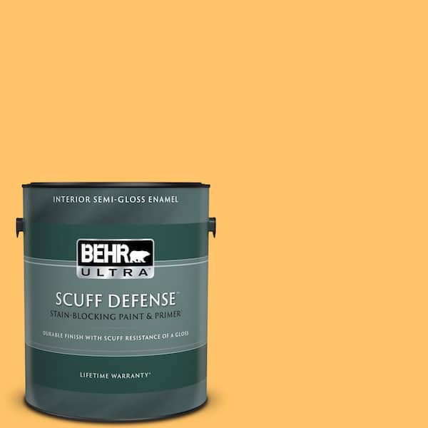 BEHR ULTRA 1 gal. #PPU6-06 Honey Locust Extra Durable Semi-Gloss Enamel Interior Paint & Primer