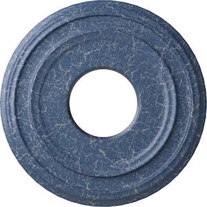 1-1/8 in. x 12-3/8 in. x 12-3/8 in. Polyurethane Classic Ceiling Medallion, Americana Crackle