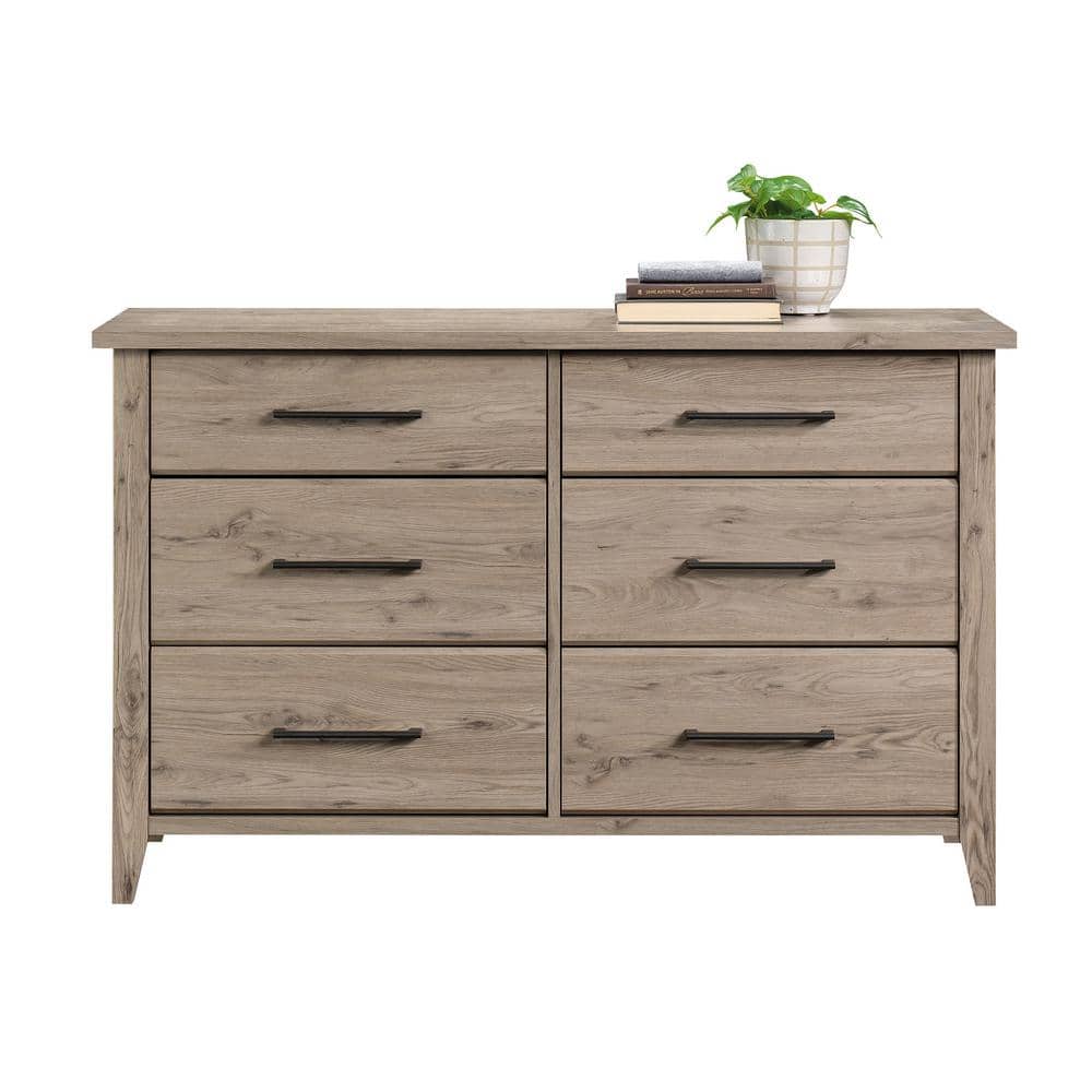 Laurel Oak Double Dresser with Extra Deep Horizontal Drawers