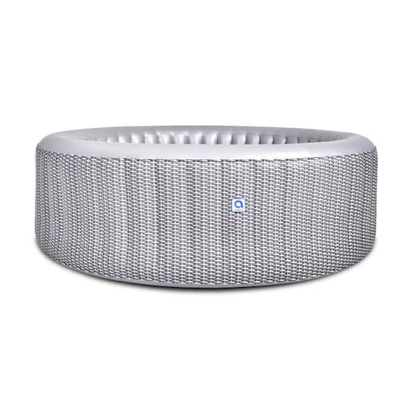 JLeisure 800 Liter 53 in. 4-Person Inflatable Round Hot Tub Spa, Gray