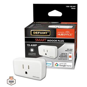 15 Amp 120-Volt Indoor Smart Plug & Timer Wi-Fi Bluetooth Single Outlet Powered by Hubspace