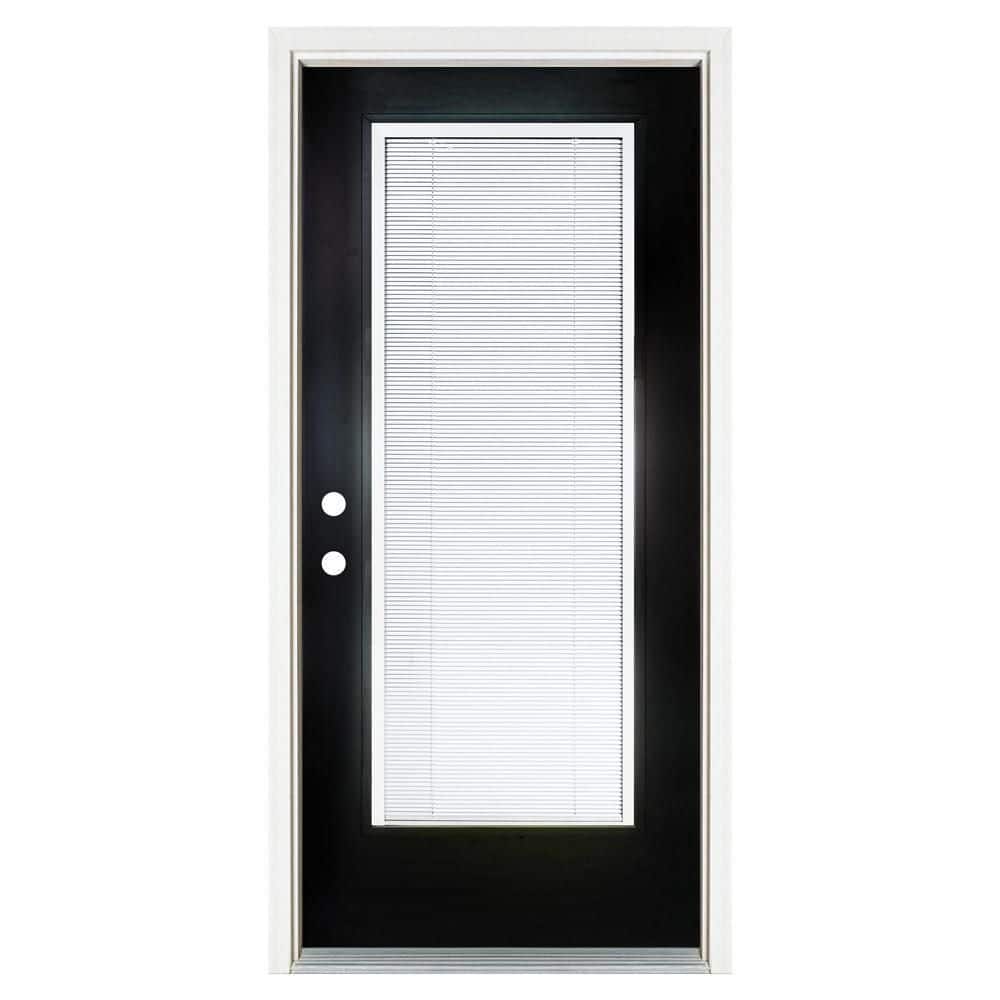 MP Doors 36 in. x 80 in. RightHand Inswing FullLite Blinds Glass
