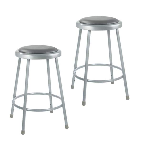 Grey padded stool new arrivals