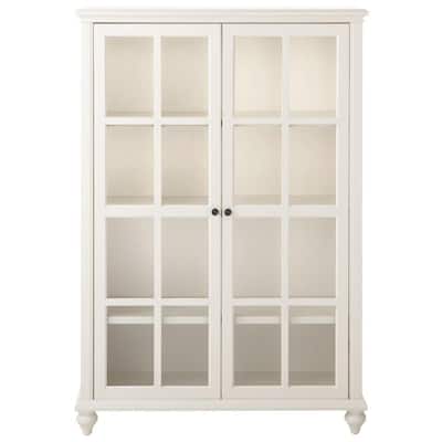 Hamilton Polar White 60 in. 4-Shelf Bookshelf with Adjustable Shelves