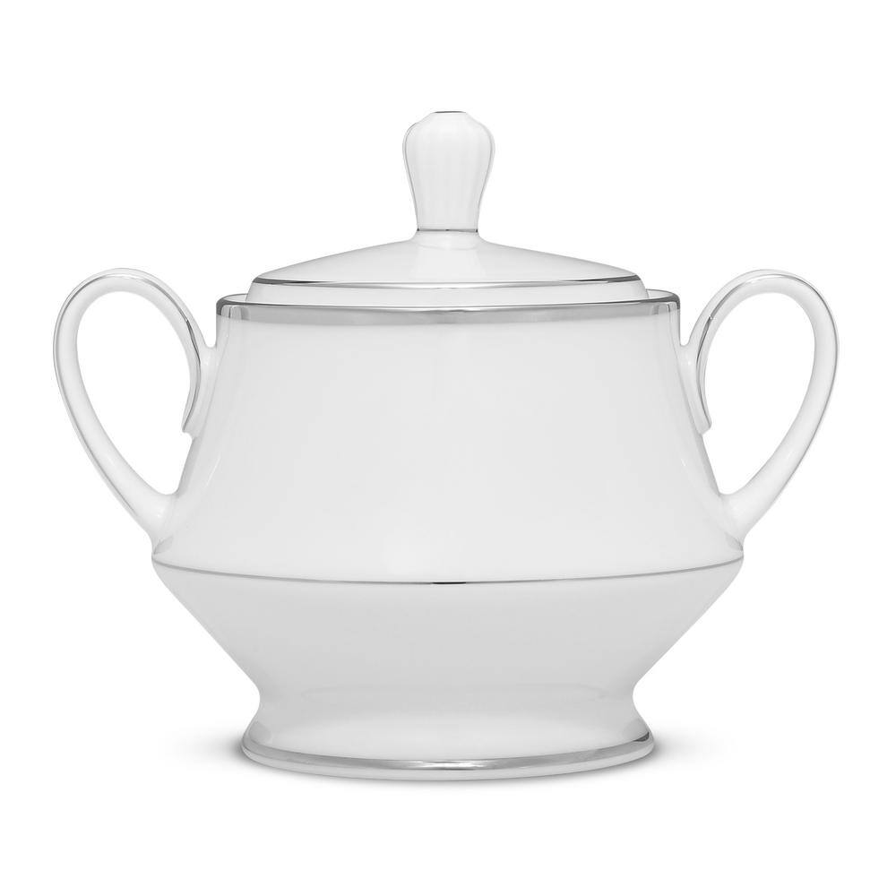 Noritake Spectrum 10 fl. oz. Porcelain White Sugar Bowl 2983422 The Home Depot