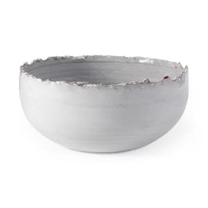 Larsen 13 L x 13 W White Ceramic Large Decorative Bowl