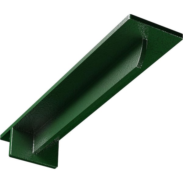 Ekena Millwork 3 in. x 2 in. x 14 in. Steel Hammered Deep Green Heaton Bracket