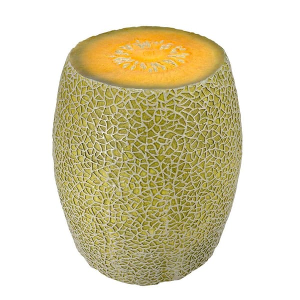 Cantaloupe Stool Polyresin Side Table 18"