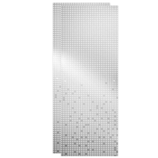 Delta 23-17/32 in. x 67-3/4 in. x 1/4 in. (6 mm) Frameless Sliding Shower Door Glass Panels in Mozaic (For 44-48 in. Doors)