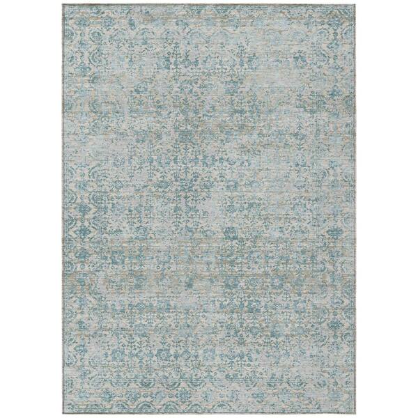 Chantille Machine Washable Indoor/Outdoor Abstract ACN2931 Linen 10 ft. x 14 ft. Area Rug