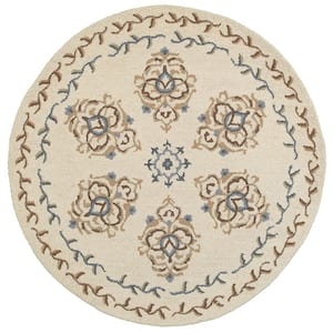 Dazzle Medallion Ivory 6 ft. x 6 ft. Indoor Round Area Rug