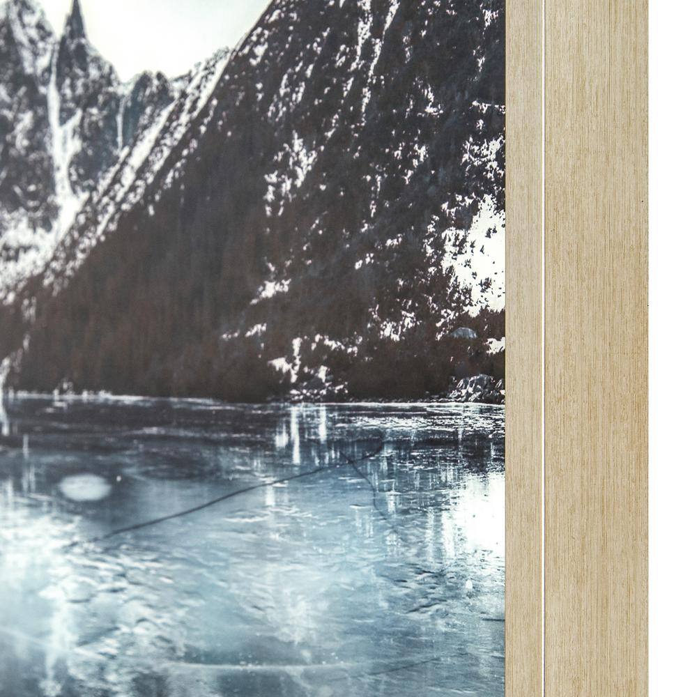 Artic Slumber Silver Framed Landscape Glass Poster