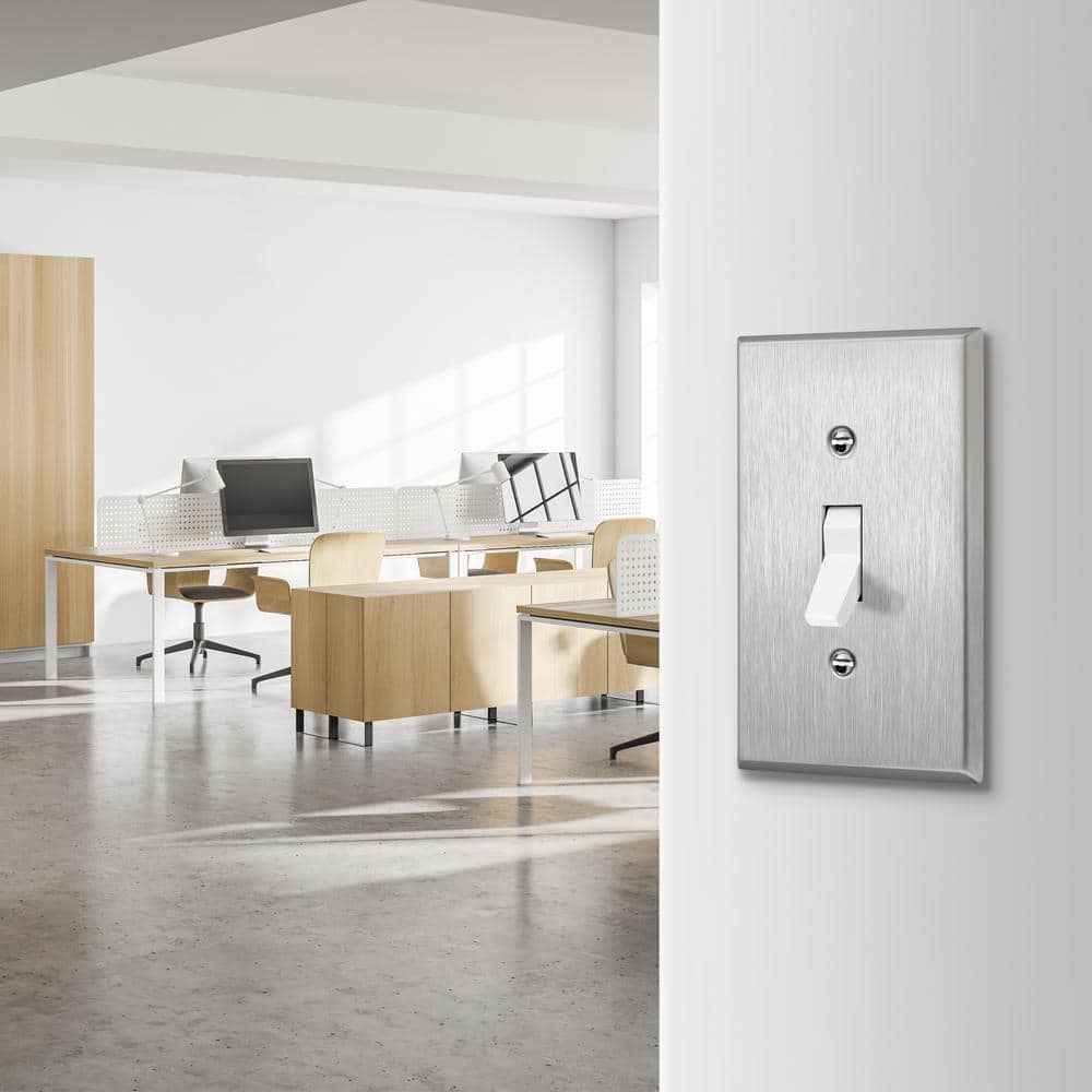 Stainless Steel 1-Gang Toggle Light Switch Wall Plate