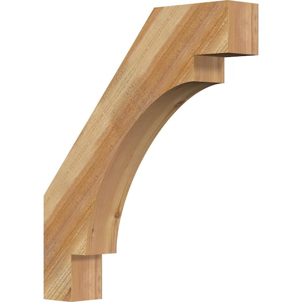 Ekena Millwork 4"W x 22"D x 26"H Merced Rough Sawn Knee Brace, Western Red Cedar