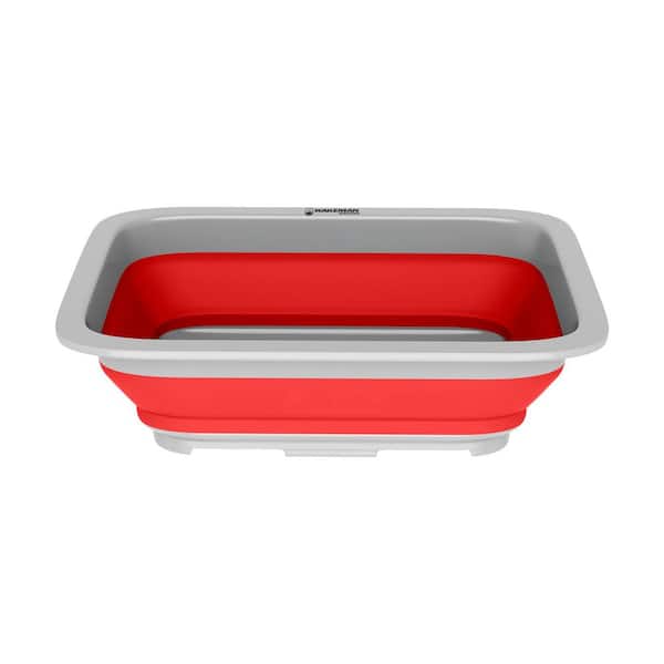Wakeman Outdoors 10l Red Collapsible Portable Wash Basin