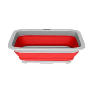 10l Red Collapsible Portable Wash Basin