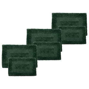 Green 6- Piece Cotton Bathroom Mat Set